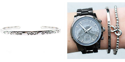 Follow your dreams armband zilver fashion musthaves