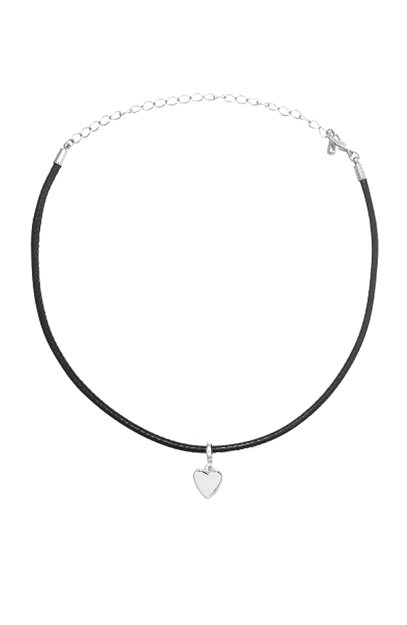 Choker Ketting Hart Zilver